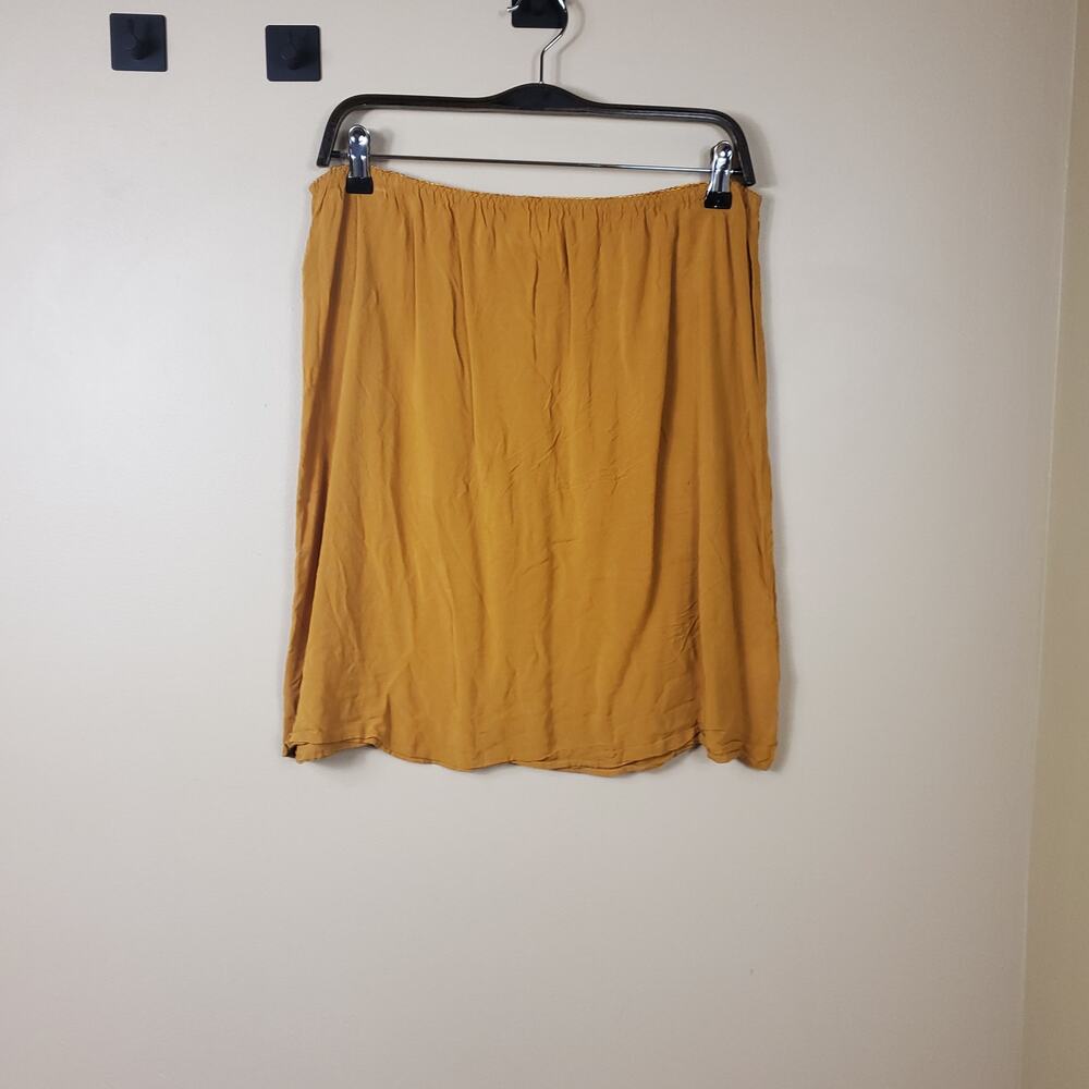 Auguste Mustard Yellow Pull-on Slip Skirt Size 8